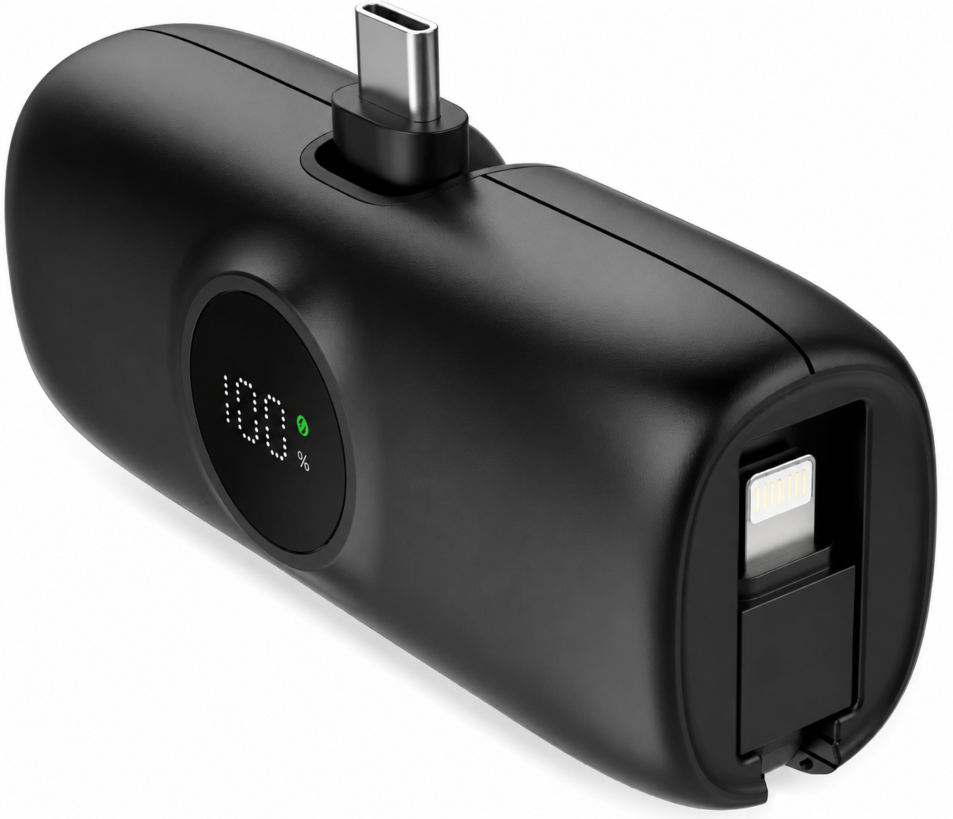Mini Powerbank Voor USB-C Met iPhone Kabel 5000mAh